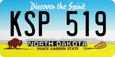 ND license plate KSP519