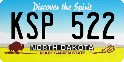 ND license plate KSP522
