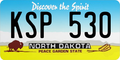 ND license plate KSP530