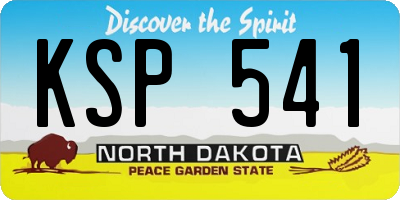 ND license plate KSP541