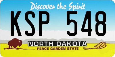 ND license plate KSP548
