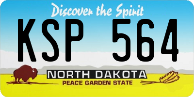 ND license plate KSP564