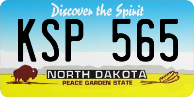 ND license plate KSP565