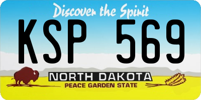 ND license plate KSP569