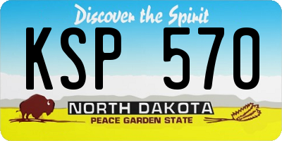 ND license plate KSP570
