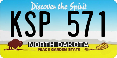 ND license plate KSP571