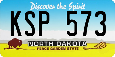 ND license plate KSP573