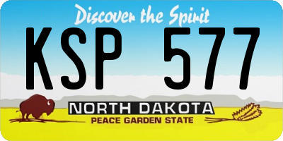 ND license plate KSP577