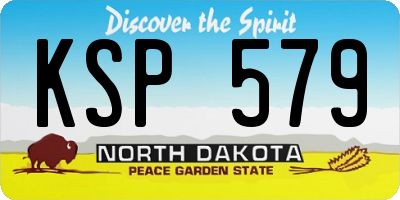 ND license plate KSP579