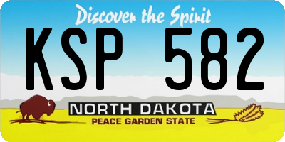 ND license plate KSP582