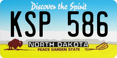 ND license plate KSP586