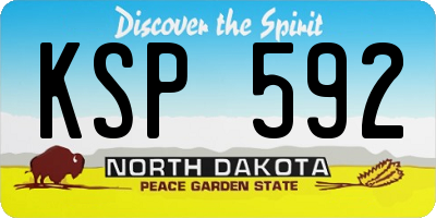 ND license plate KSP592