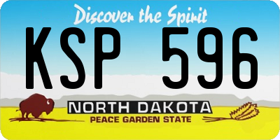ND license plate KSP596