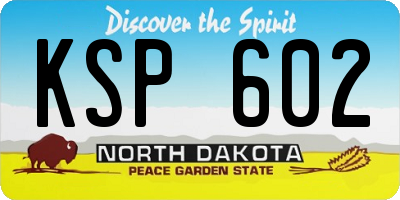 ND license plate KSP602