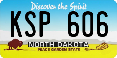 ND license plate KSP606
