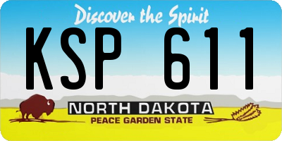 ND license plate KSP611
