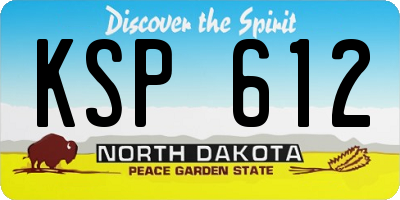ND license plate KSP612