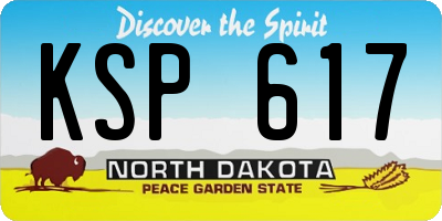 ND license plate KSP617