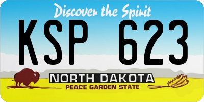 ND license plate KSP623