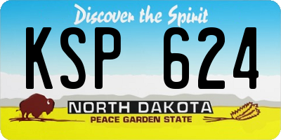 ND license plate KSP624