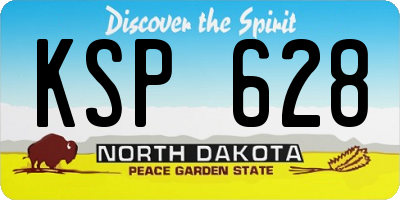ND license plate KSP628