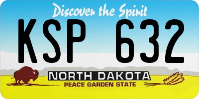 ND license plate KSP632
