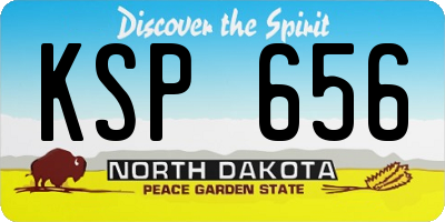 ND license plate KSP656