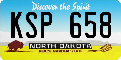 ND license plate KSP658