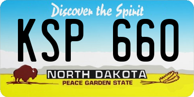 ND license plate KSP660