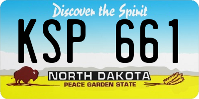 ND license plate KSP661
