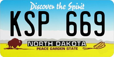 ND license plate KSP669