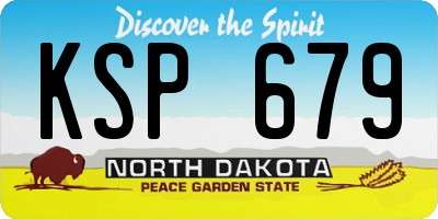 ND license plate KSP679