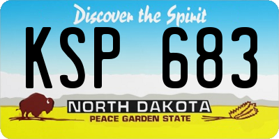 ND license plate KSP683