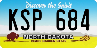 ND license plate KSP684