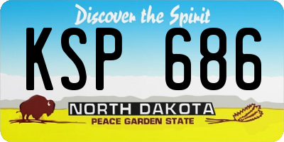 ND license plate KSP686