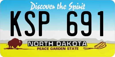 ND license plate KSP691