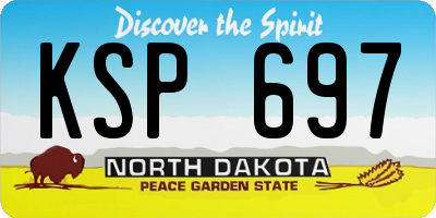 ND license plate KSP697