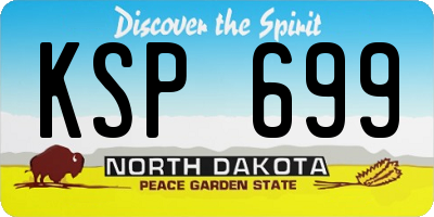 ND license plate KSP699
