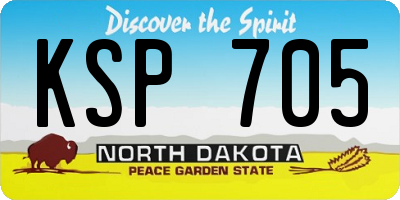 ND license plate KSP705