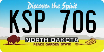 ND license plate KSP706