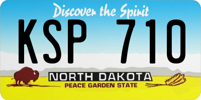 ND license plate KSP710