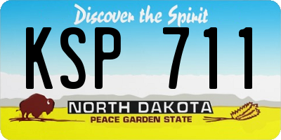 ND license plate KSP711