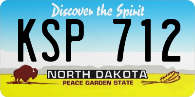 ND license plate KSP712