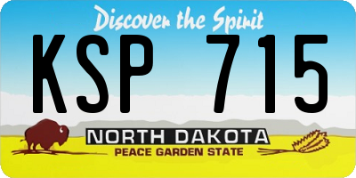 ND license plate KSP715