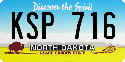 ND license plate KSP716