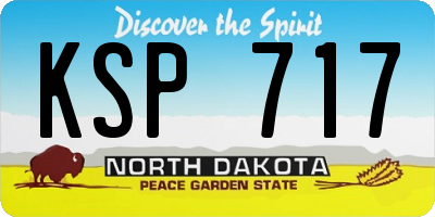 ND license plate KSP717