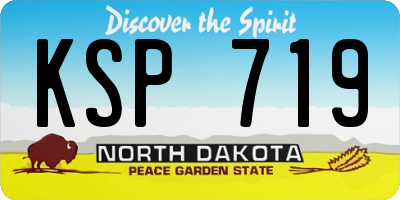 ND license plate KSP719