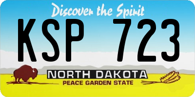 ND license plate KSP723