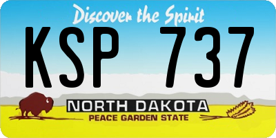 ND license plate KSP737