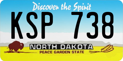 ND license plate KSP738